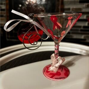 Lolita Pink Ribbon mini-tini Shot glass/Ornament